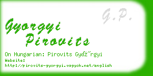 gyorgyi pirovits business card